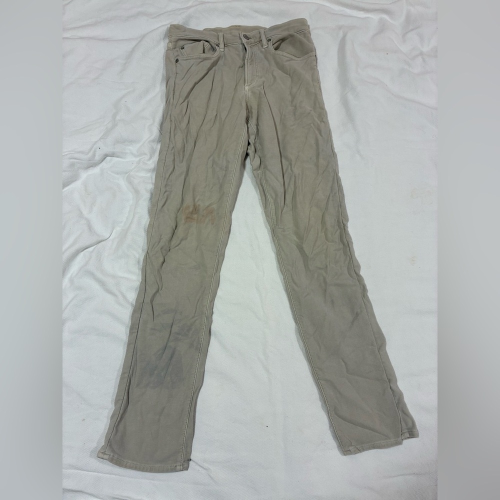 Faherty Women's‎ Size 29 Slim Straight Lyocell Blend Stretch Twill Pants Beige